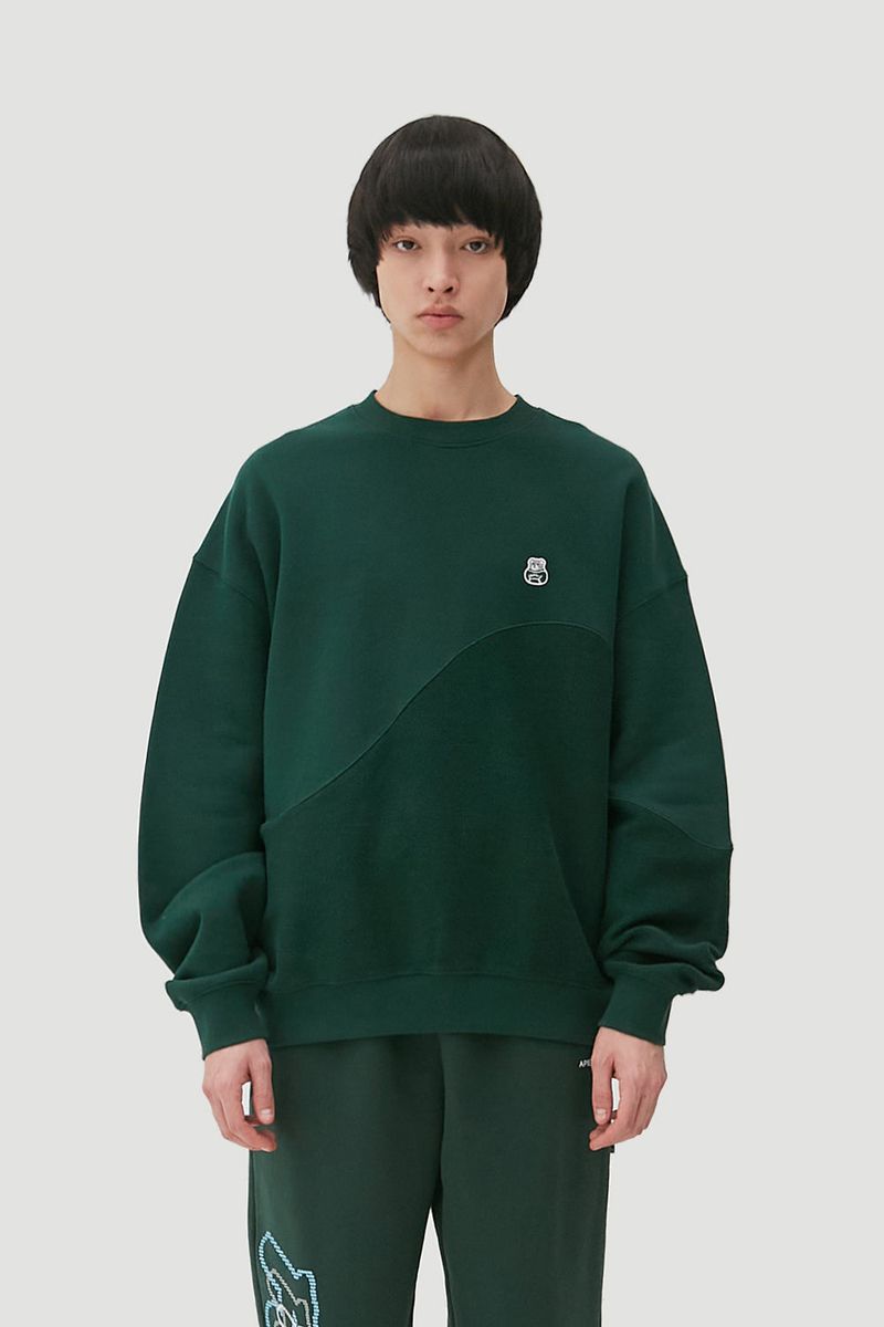 APIECEOFCAKE（ピースオブケイク）の「Reverse Bear Patch Crewneck_Green（Tops）」