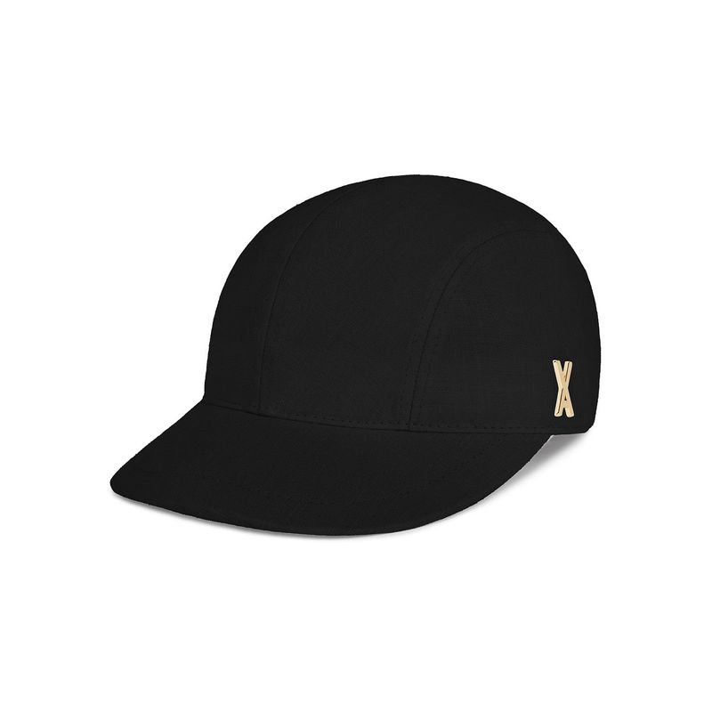 VA Stud Glossy Scrunchie Cap / Black
