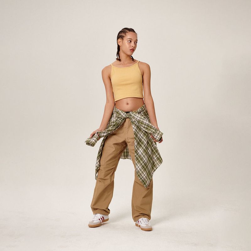 Tiam Crop Bra Top Yellow