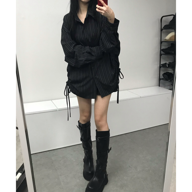 [MADE] Soft Breeze Shirring Slit Shirt