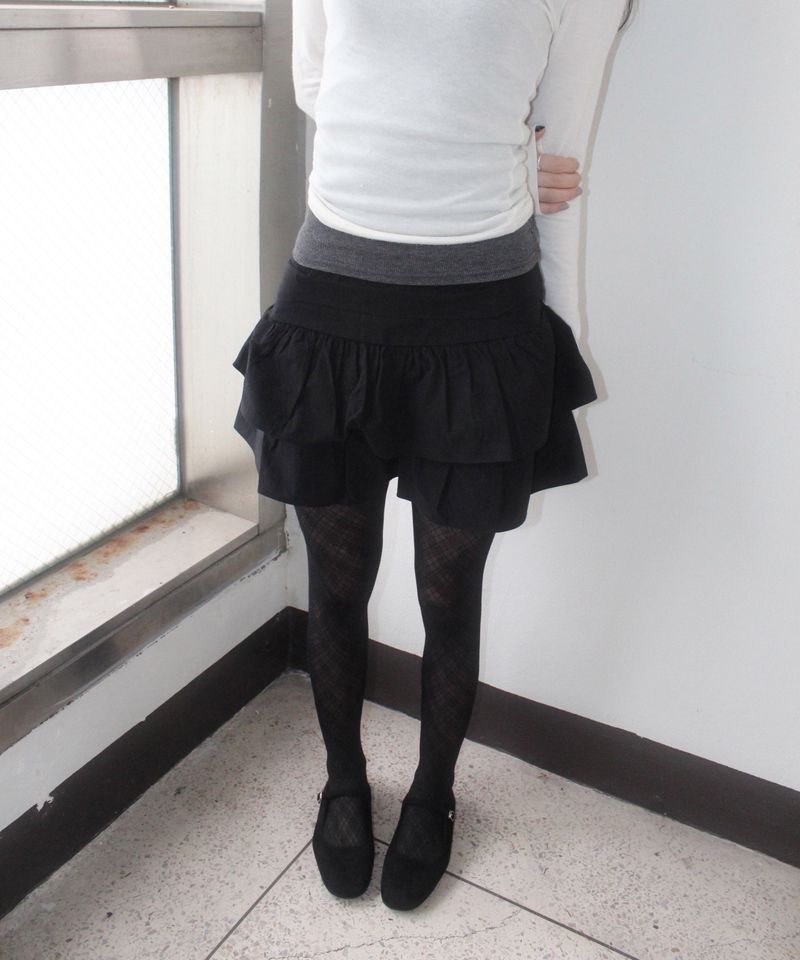 ZELENA（ゼレナ）の「marron tiered skirt pants（Pants）」