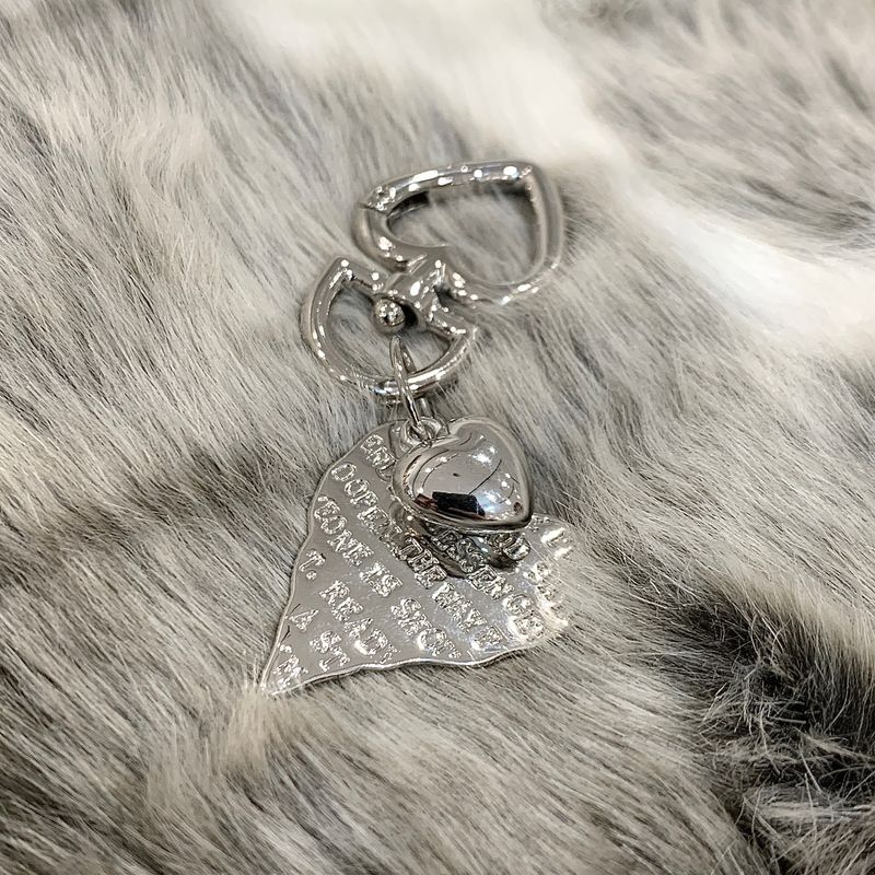 lettering heart keyring