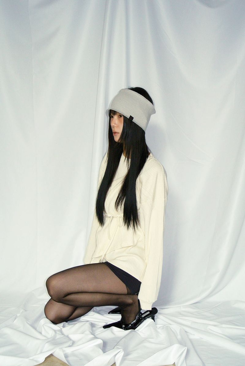 STRIPE HAIR BAND / OATMEAL