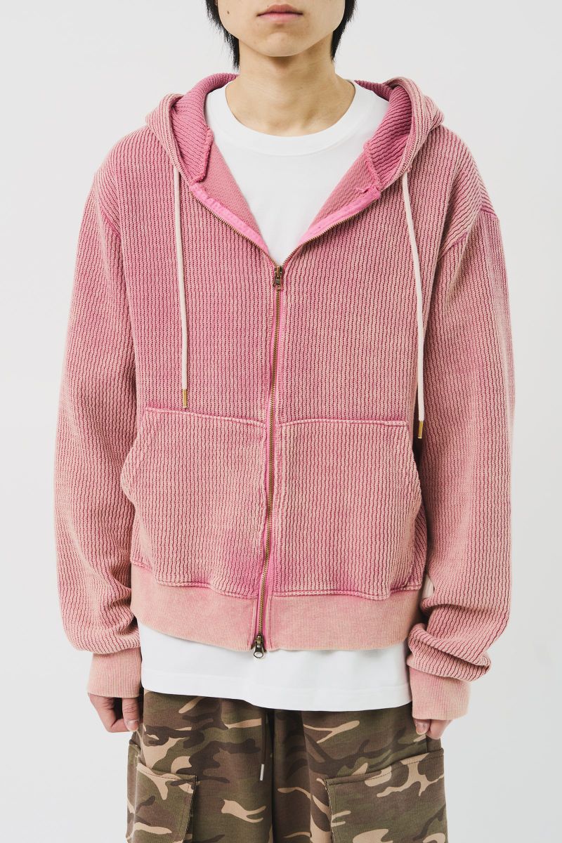 Luar Washed Knitted Zip Hoodie (3color)