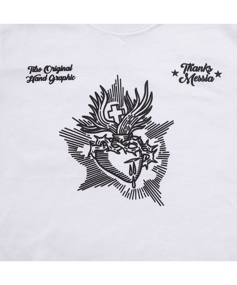 ARCHIVE HEART CROP TSHIRT-WHITE