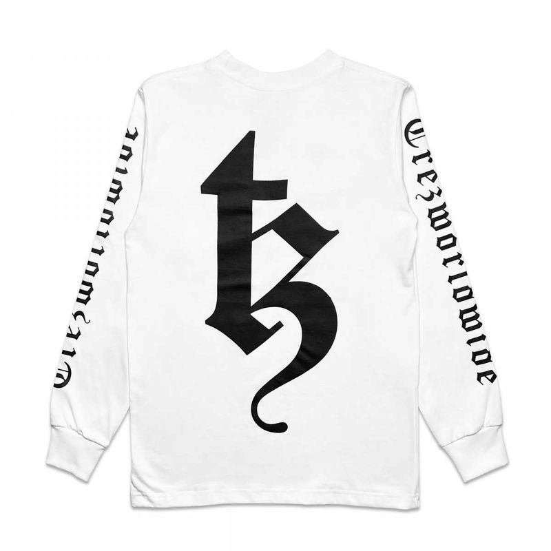 BE TREZ LS TEE - WHITE