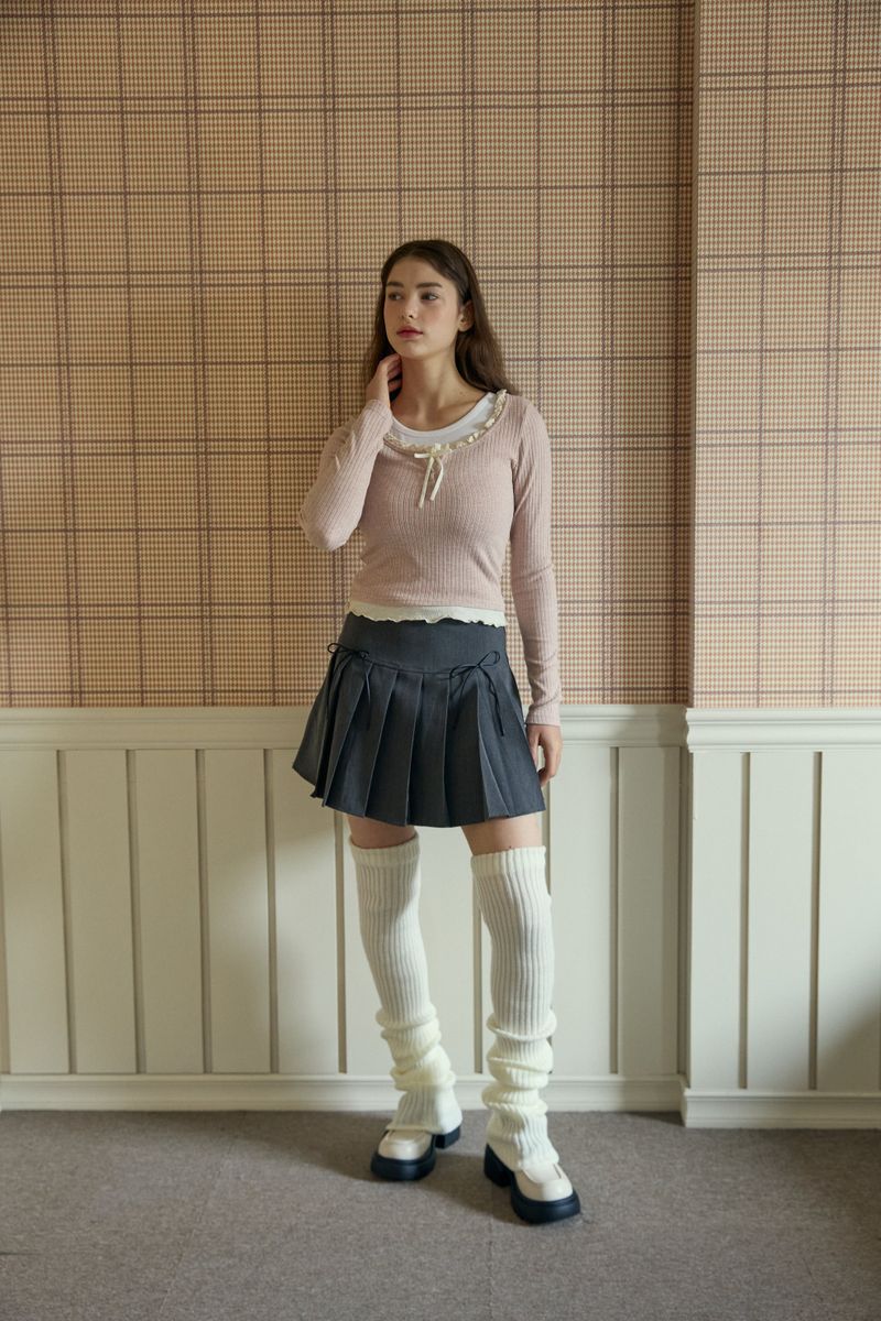 BALLET LACE KNIT TOP (3 COLORS)