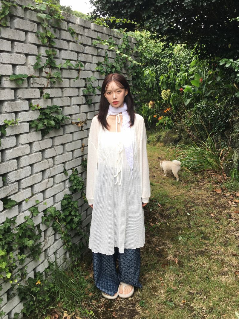Airy Ribbon Tie Bolero (4c)