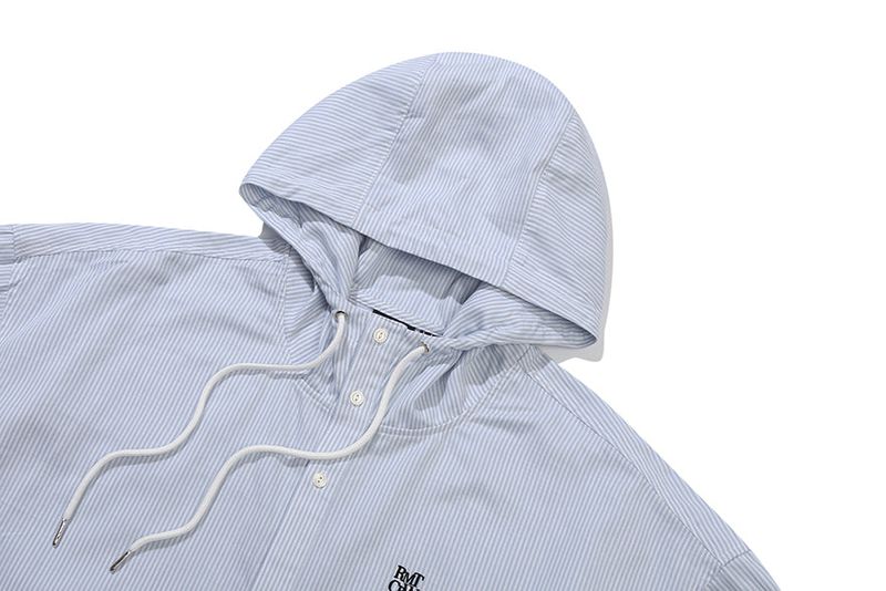 SIDE SLIT HOODIE SHIRT_SKY BLUE