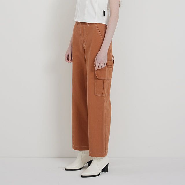 CAMEL COLOR CARGO PANTS