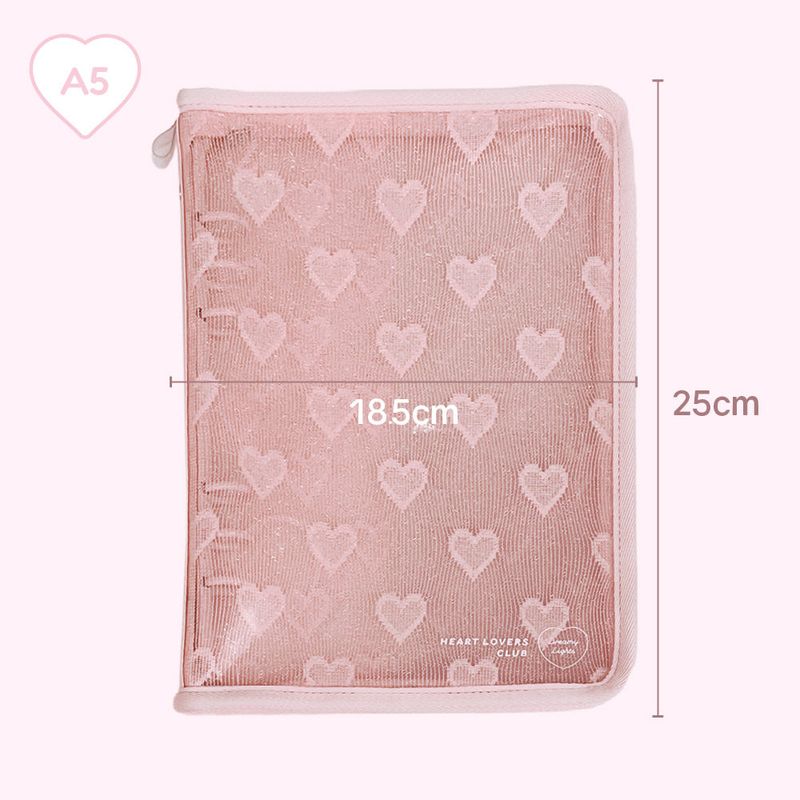 [A5] Heart Lover's Club: 6-ring diary cover