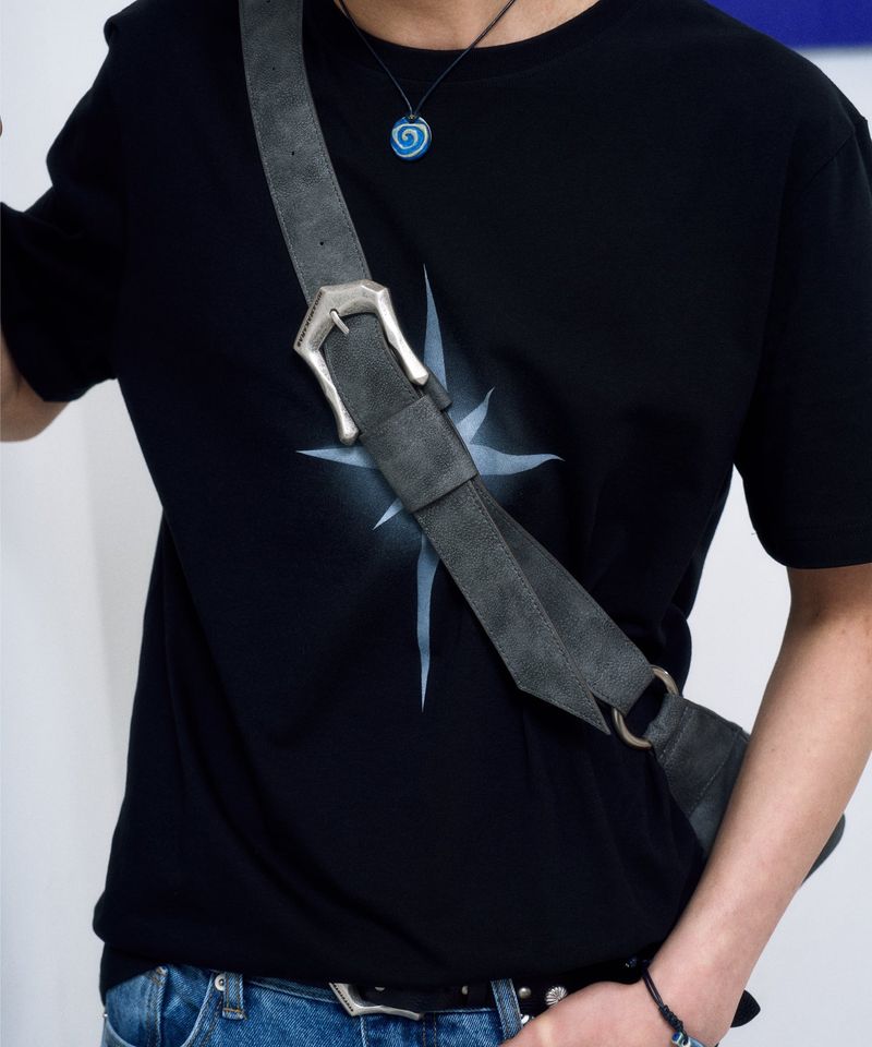 Bumpy Buckle Stone Bag (Gray)