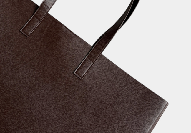 Look After Normal Leather Square Shoulder Tote Bag