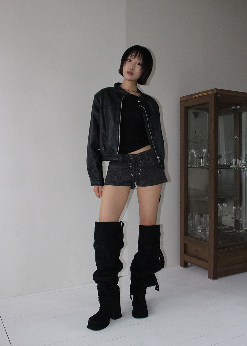 BUCKLE THIGH HIGH BOOTS