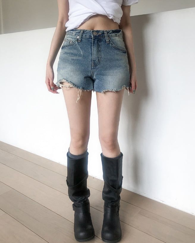 ULAN(ユレン)の「Perry Back Pocket Short Denim Shorts(Pants)」