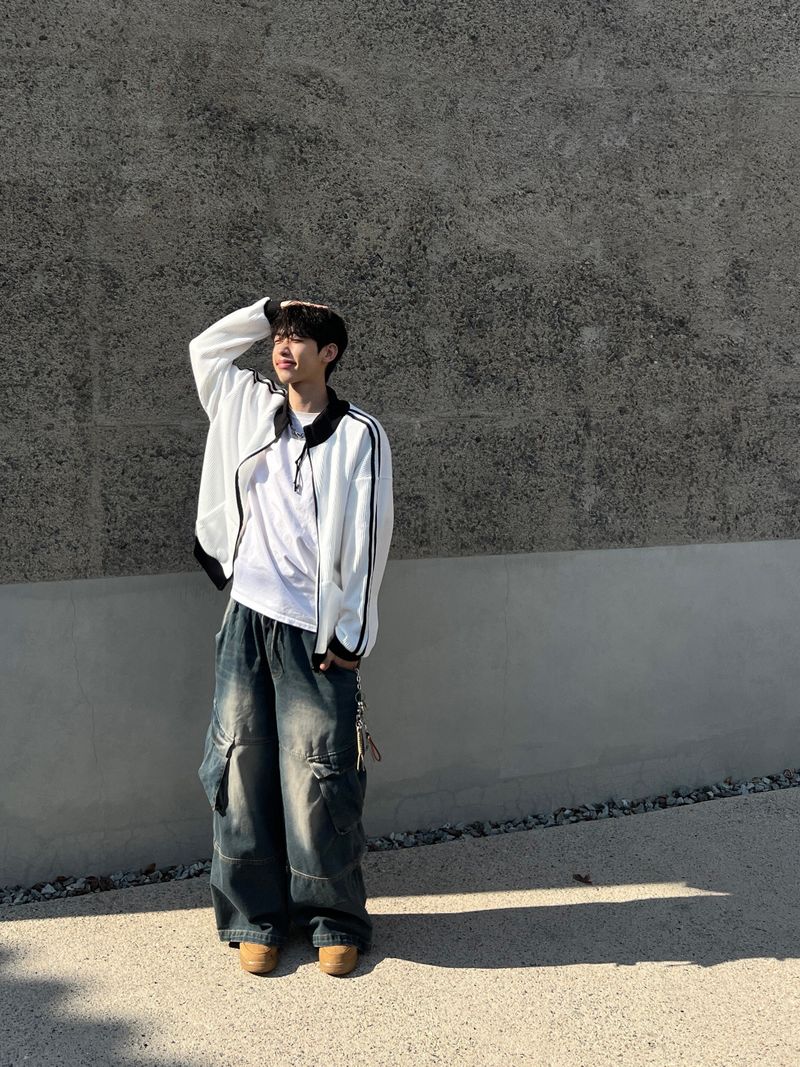 Rough Denim String Cargo Pants