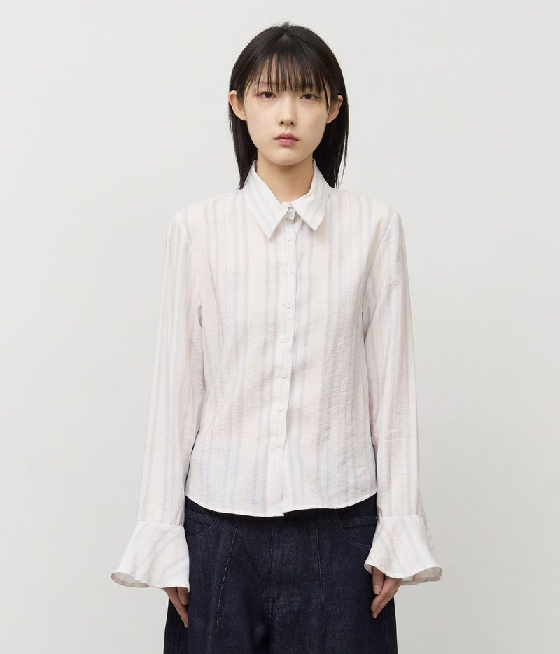 HIFIFNK（ハイファイファンク）の「(W) Eno Striped Shirt（Tops）」