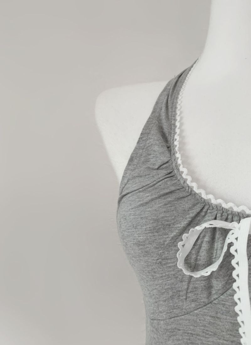 Sidia strap halter top (light gray)