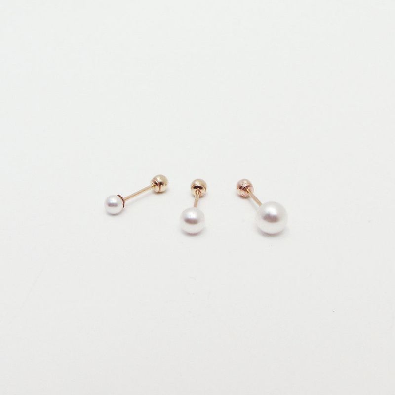 14K Gold Swarovski Pearl Piercing (bar 6mm