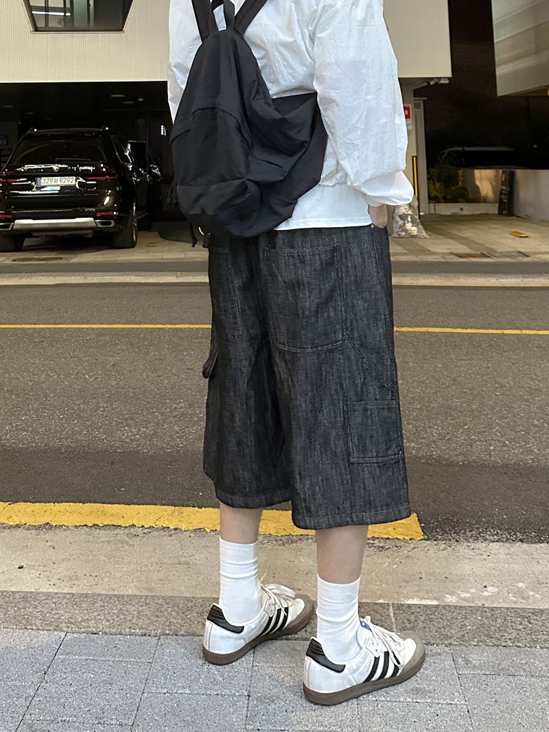 [Linen] Carpender Banding Bermuda Pants