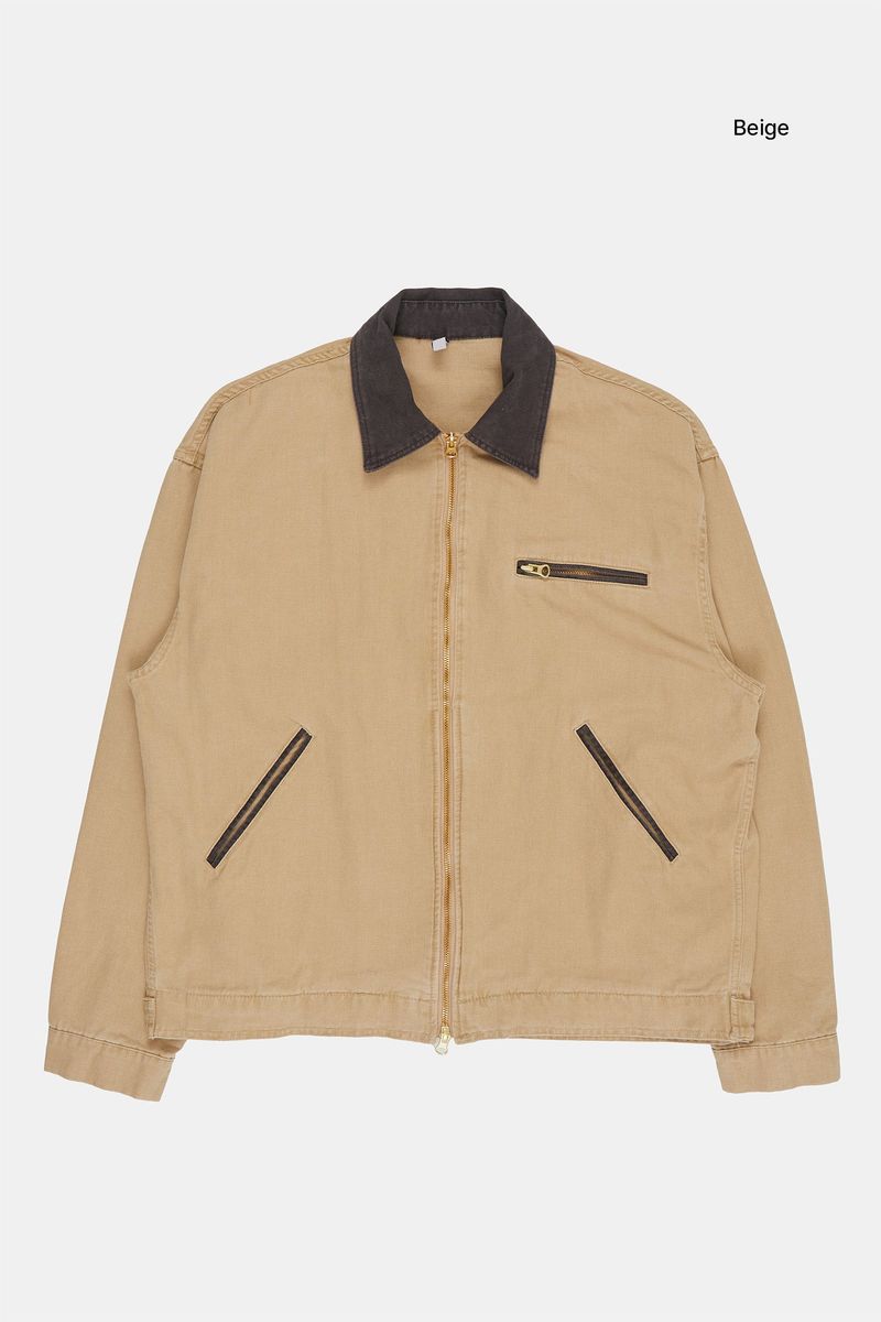 Oxford vintage zip-up work jacket