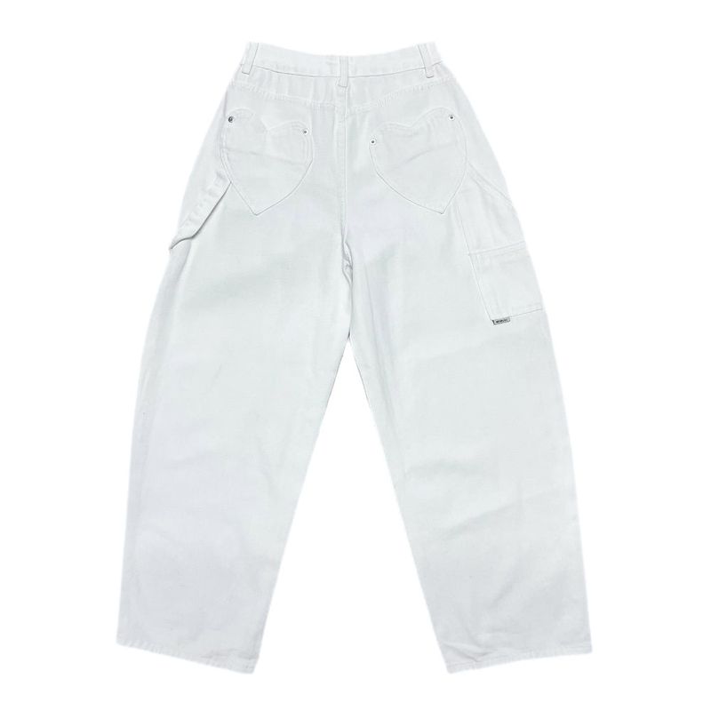 Luri Back Heart Pocket Carpenter Wide Pants 