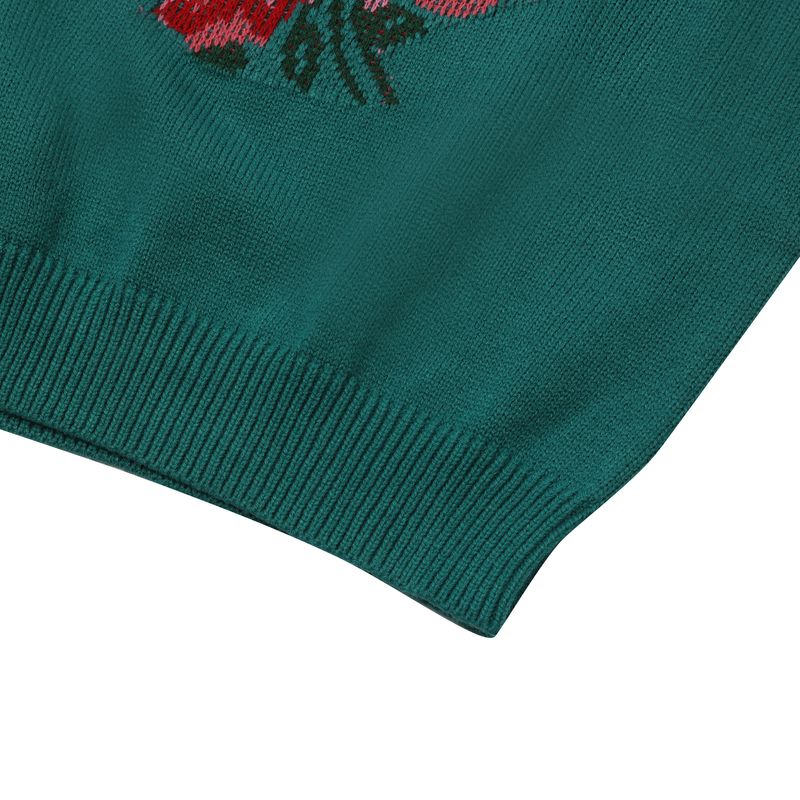 FLOWER KNIT SWEATER(GREEN)