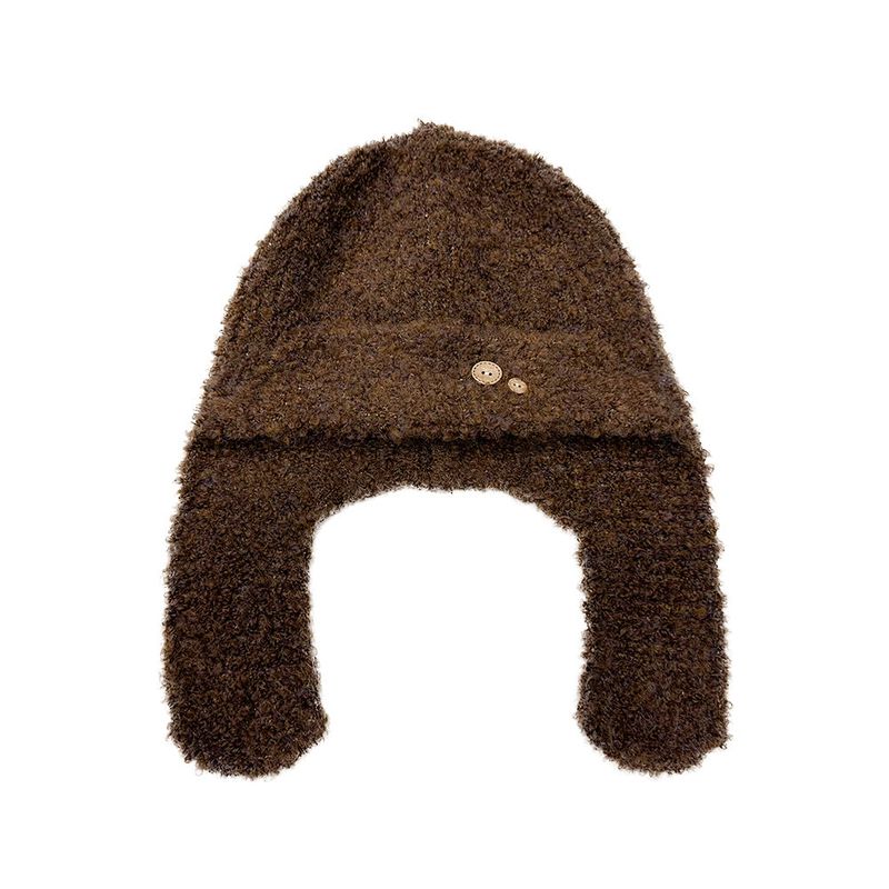 Ear Flap Button Beanie