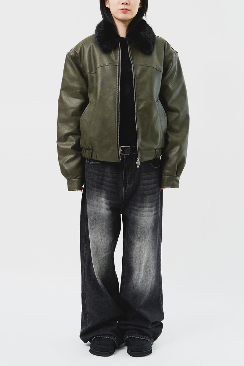 Dept Fur Leather Jacket (3color)