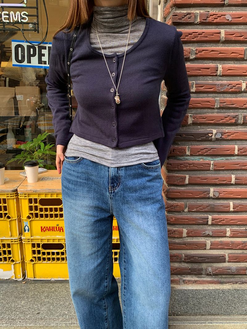 [MADE] PRINKLE LAYERED CROP CARDIGAN