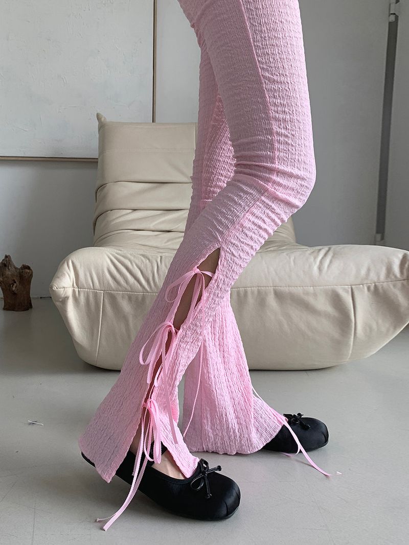 RIBBON BOOTCUT LEGGINGS (4COLOR)