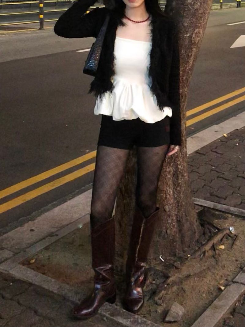 Tweed Fringe Cardigan Jacket