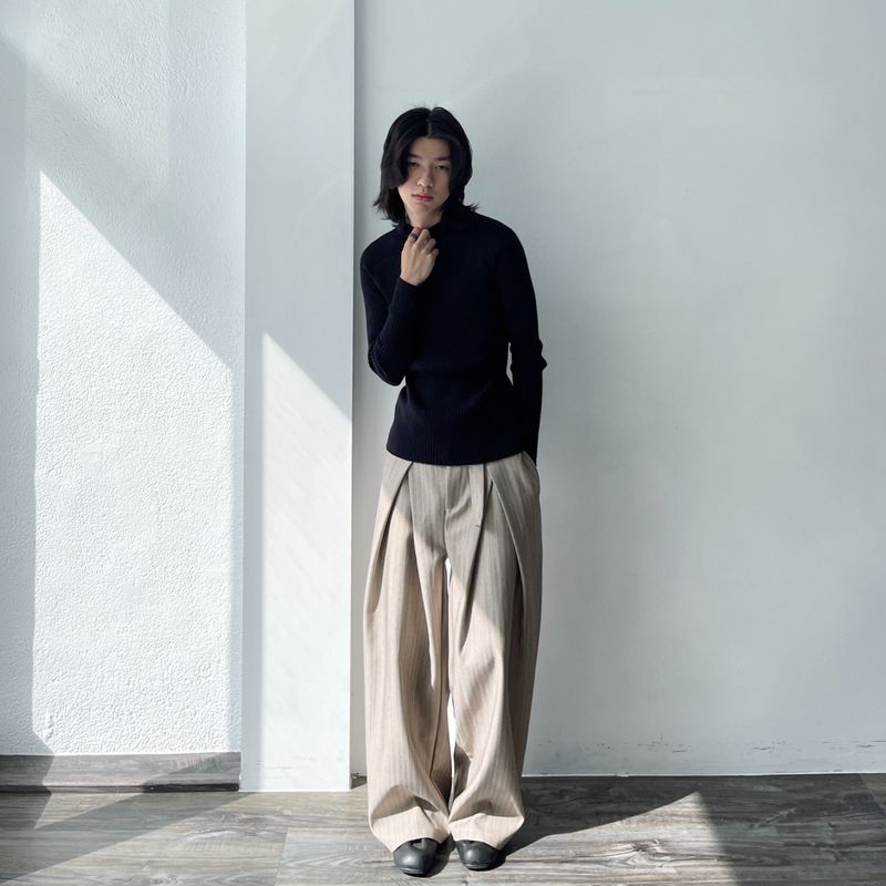 Structured Twill Trousers