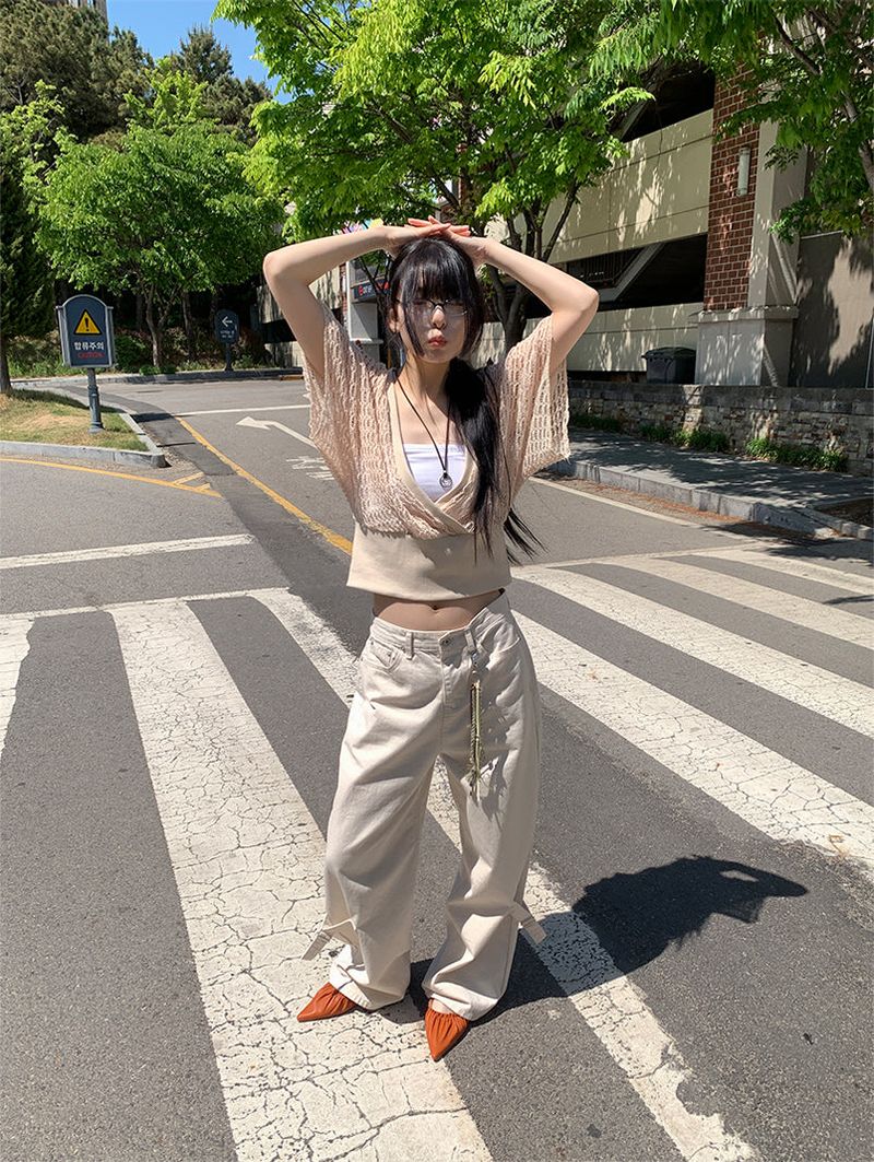 LEG BIJO COTTON WIDE PANTS (2C)