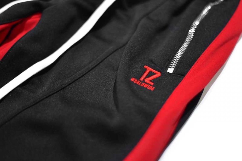 TZ TRACK PANTS Black/Red