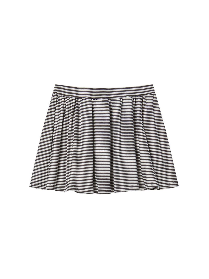STRIPE FRILL MINI SKIRT (BEIGE)