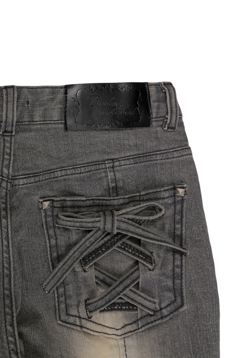 CORSET HIGHLIGHT BOOTS CUT DENIM #DUST
