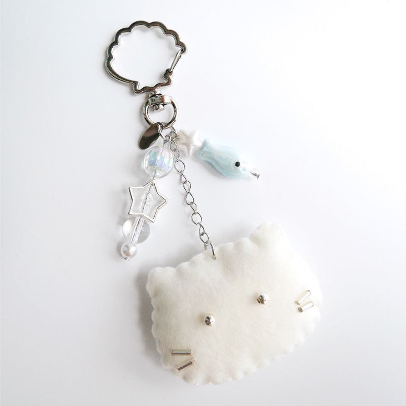 [soft keyring] seaside cat (blue)