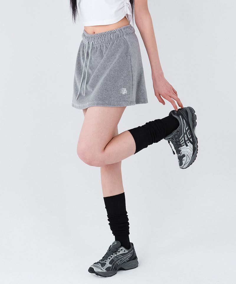 VELOUR TRAINING SKIRT [4color]