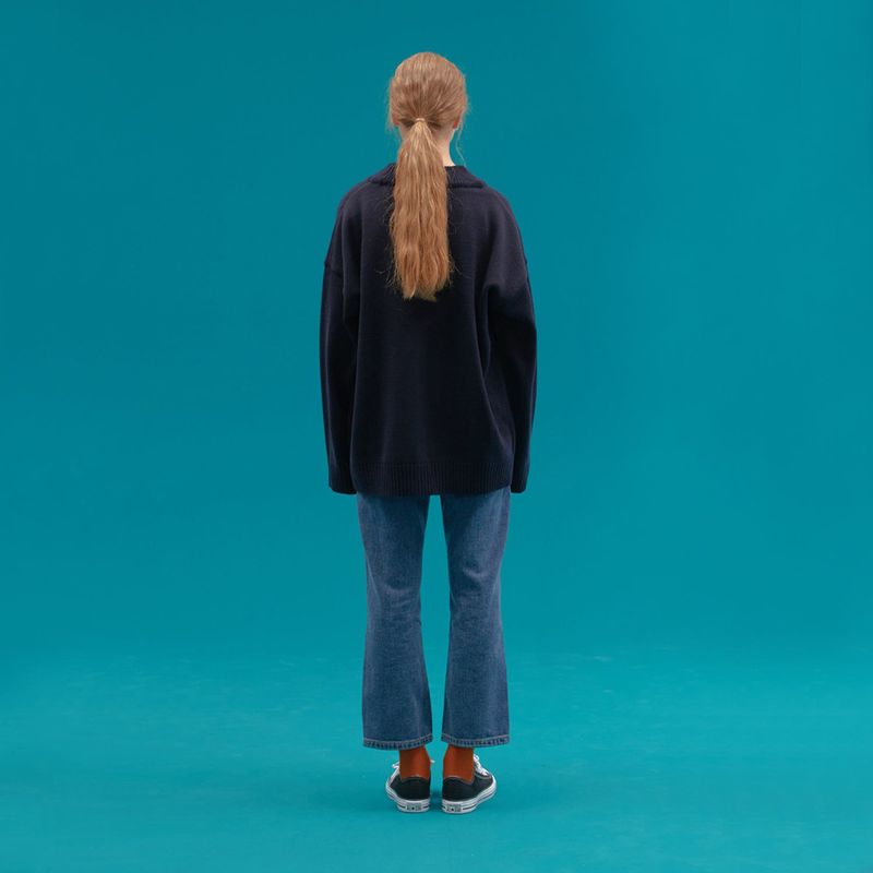 BASIC KNIT CARDIGAN_NAVY