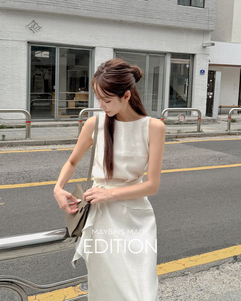Sage layered dress