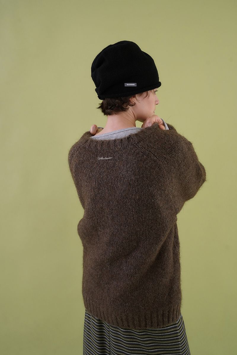 Softy alpaca cardigan_brown