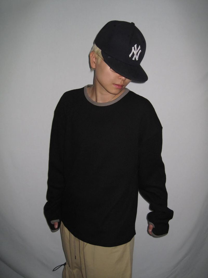 Round Waffle Hand Warmer Long Sleeve(4c) 