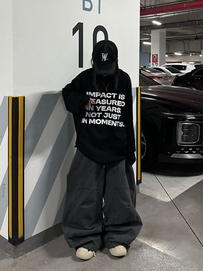 knee panel big balloon pants