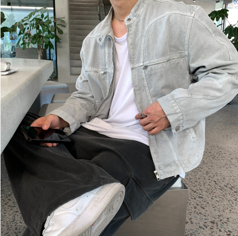 Filed Named Pigment Biker Jacket