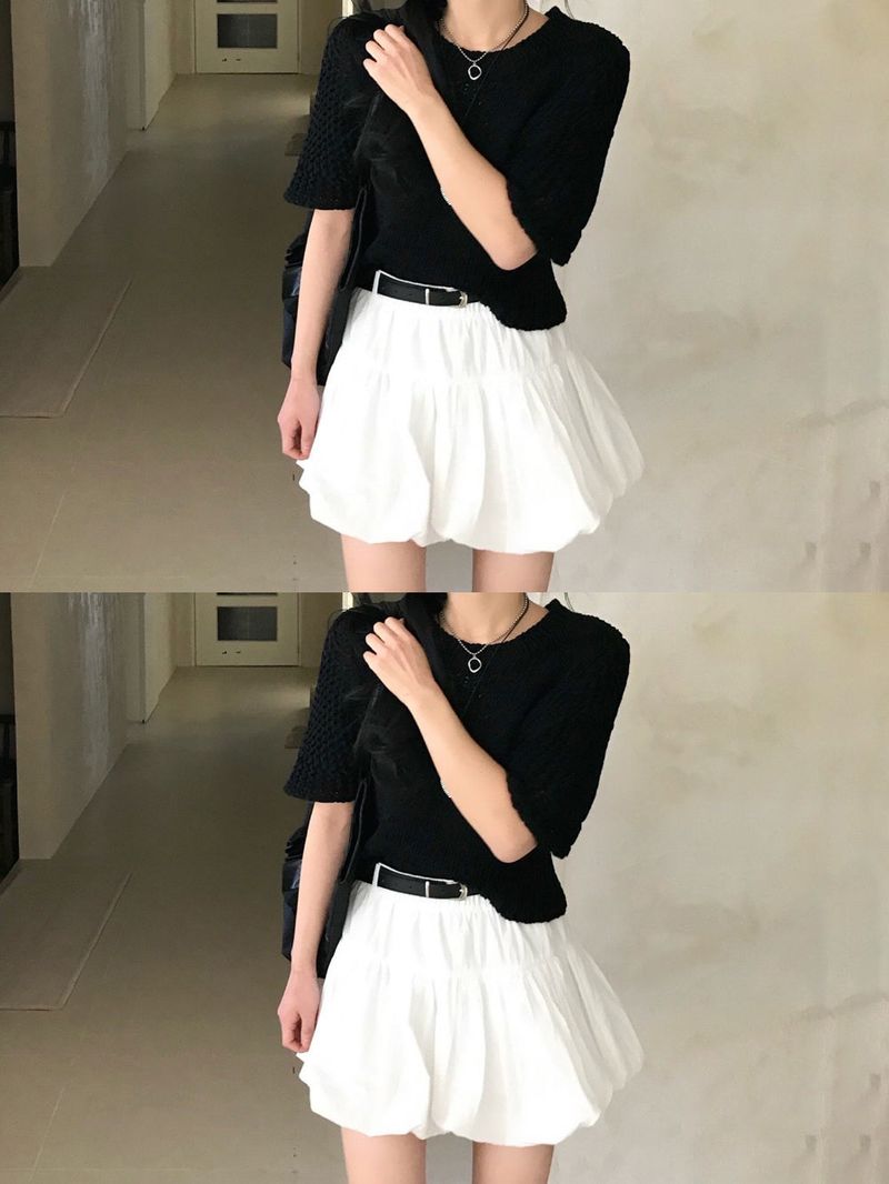 Reve Sand Loose Fit Mesh Half Knit