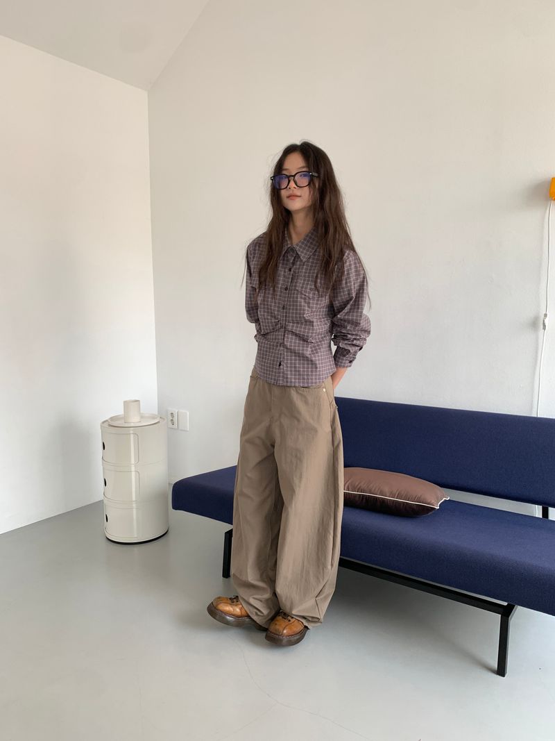 EMBO BACK BIJO CURVED PANTS (3C)
