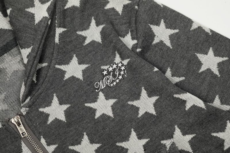 Dot&Star Patten Hooded Zip-up
