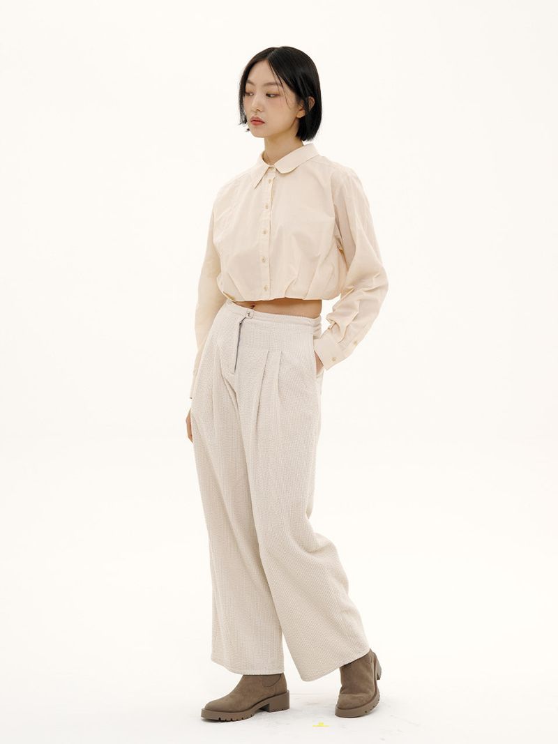 PIN TUCK CORDUROY PANTS