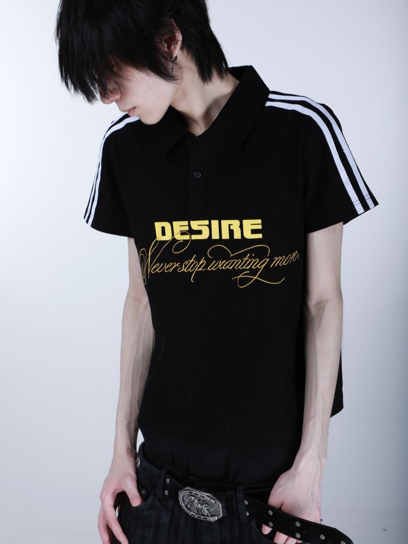SEXXDEVIL“DESIRE” Black&Gold Polo Shirt